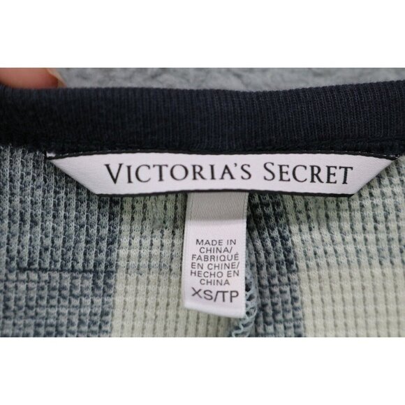 Victoria's Secret Plaid Waffle Knit Long Sleeve Romper-Size XS/TP - Picture 5 of 10